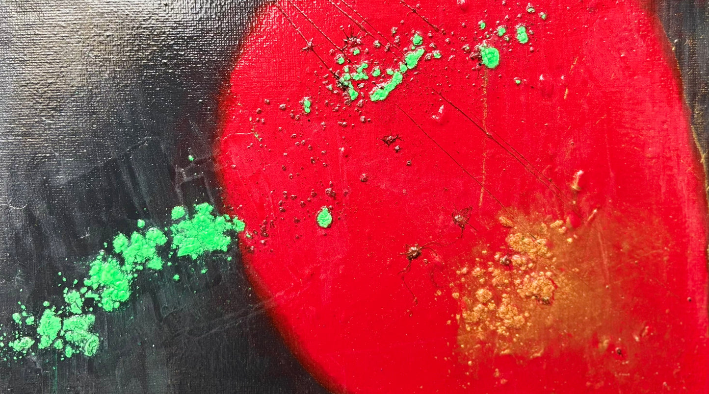 “Gremlin’s Eggsagerated Nebula” c. 2025 Val Kollwitz