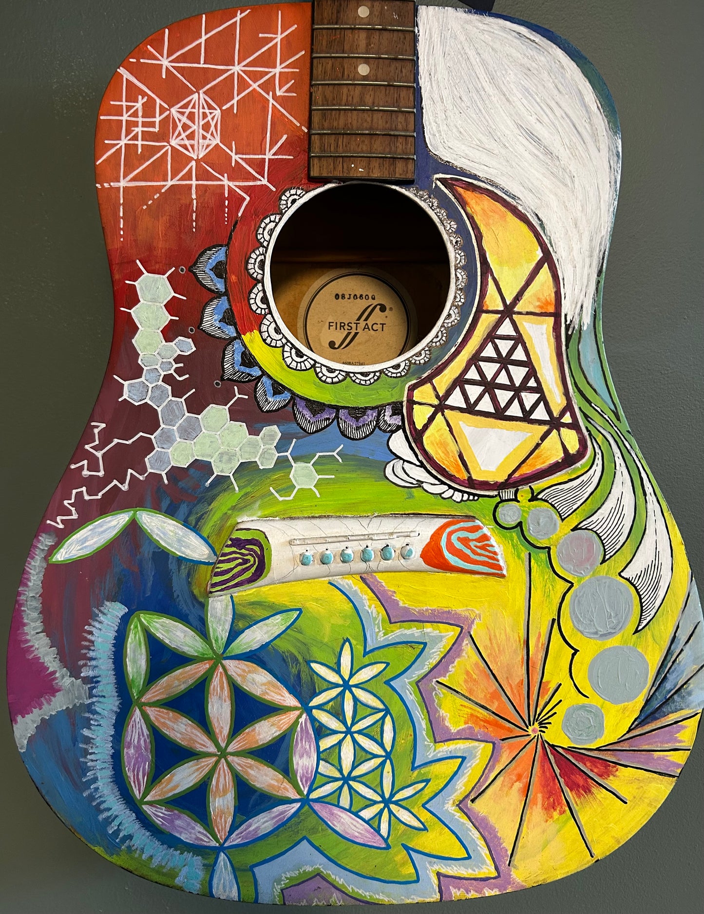 Custom Painted Acoustic by JamHeadFace - The Guitar Shop PGH