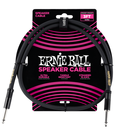Ernie Ball P06072 Speaker Cable 6 foot - Black by Ernie Ball