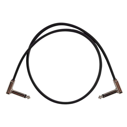 Ernie Ball P06228 Single Flat Ribbon Pedalboard Patch Cable Right Angle 24 inch - Black by Ernie Ball
