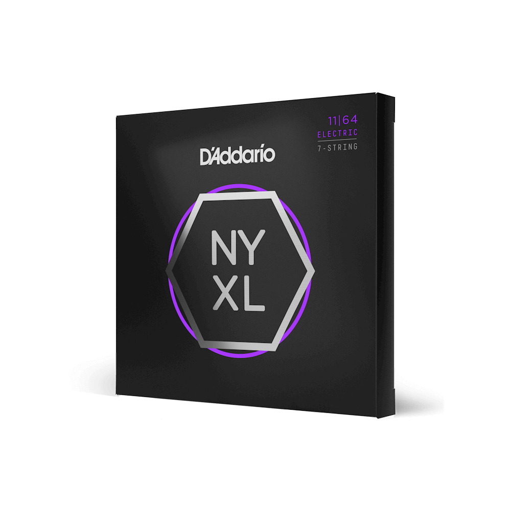 D'Addario NYXL1164 NYXL Nickel Wound Electric Guitar Strings -.011-.064 Regular Light, 7-string - The Guitar Shop PGH