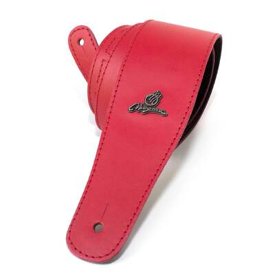 Magma Vintage red leather strap for guitar by Magma