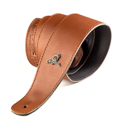 Magma Vintage brown leather strap for guitar by Magma