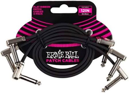 Ernie Ball P06224 12in Patch Cable 3-Pack - The Guitar Shop PGH