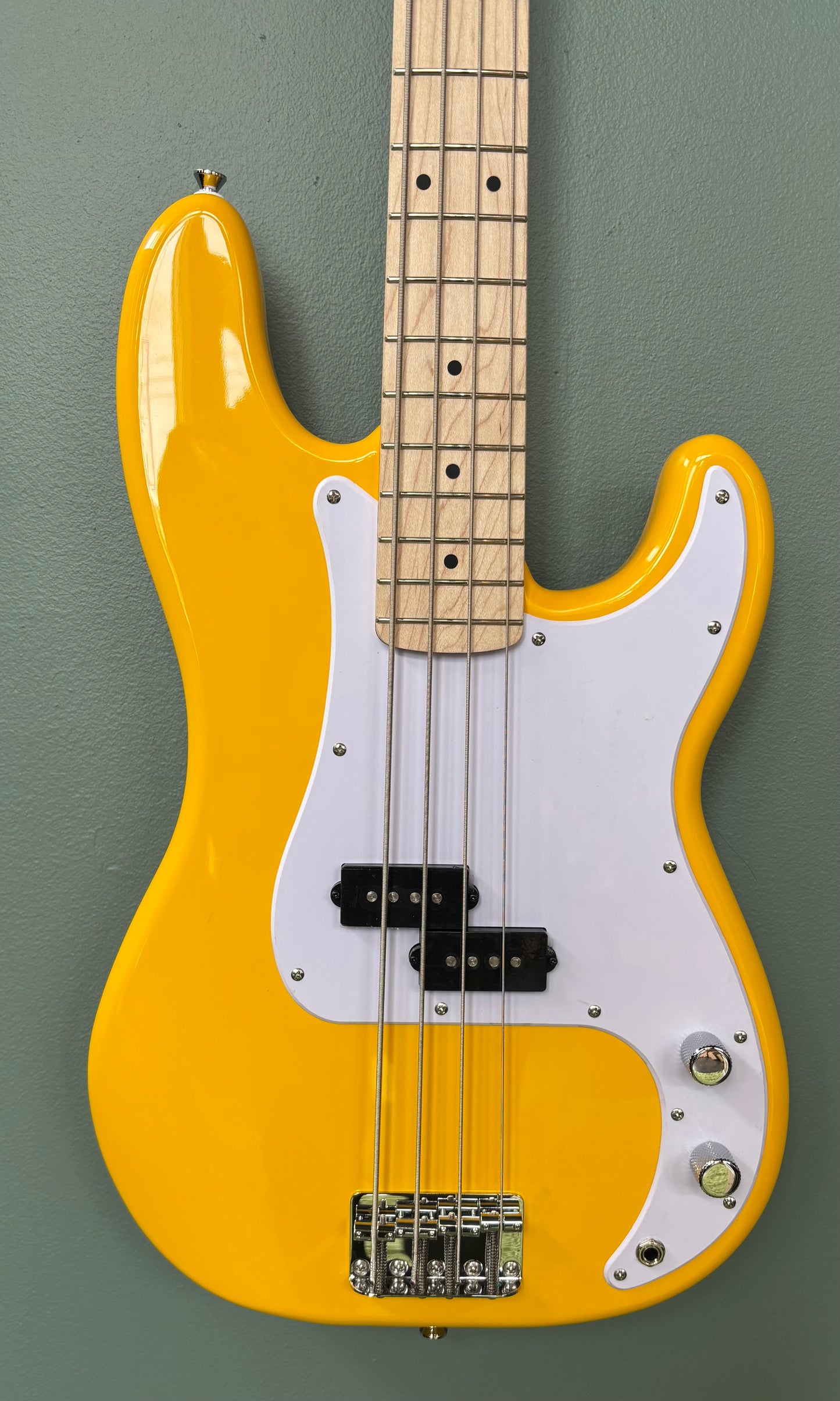 Used Squier FSR Sonic Series Precision Bass Graffiti Yellow