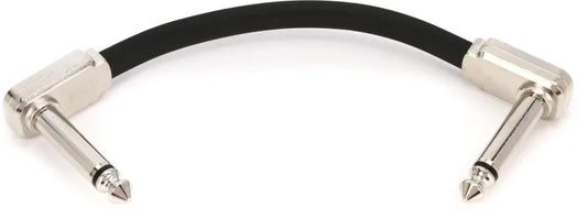 Ernie Ball P06224 Flat Ribbon Pedalboard Patch Cable - Right Angle to Right Angle - Multi Pack Black - The Guitar Shop PGH