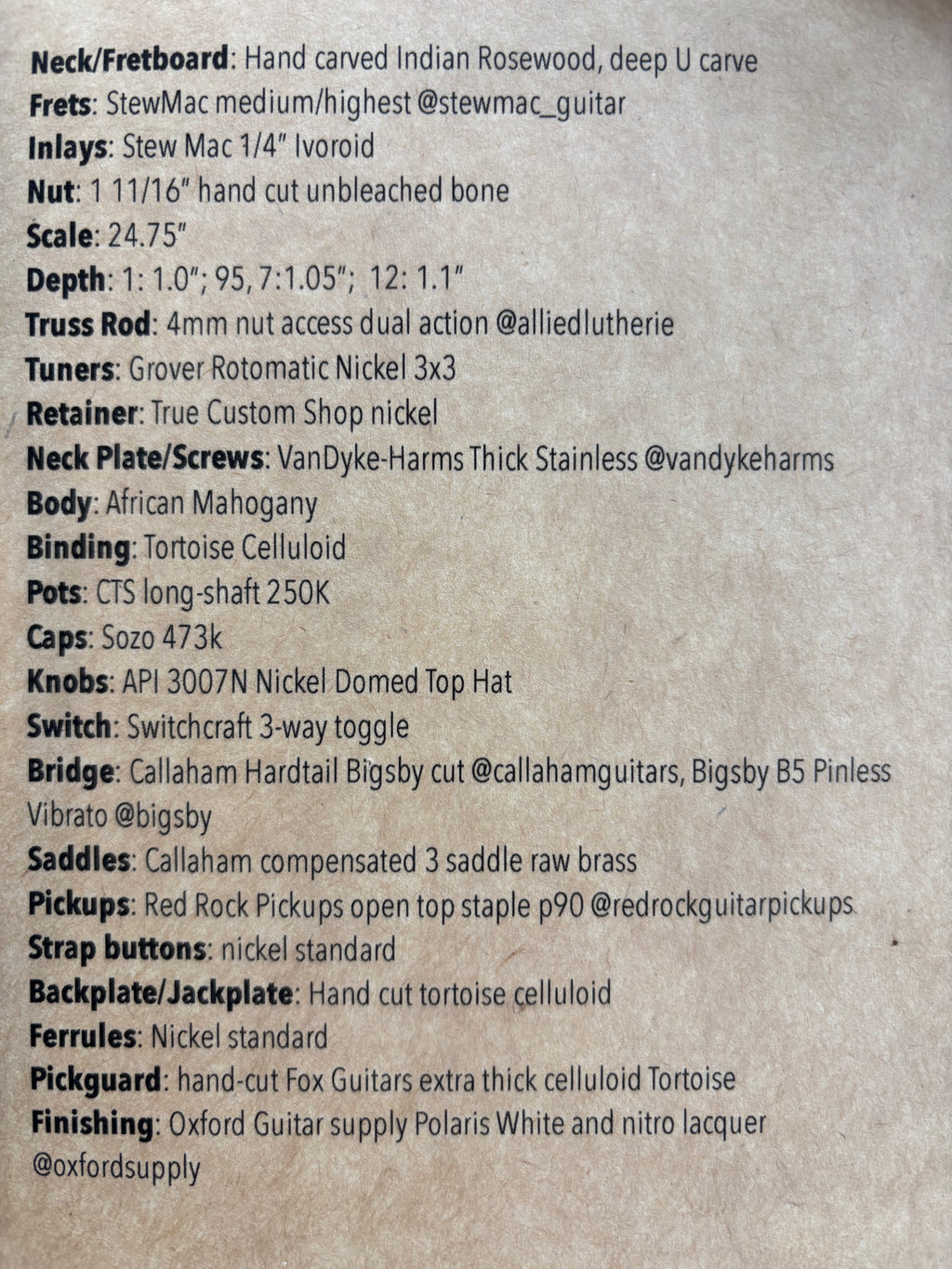 Valentino Guitars - DC Special