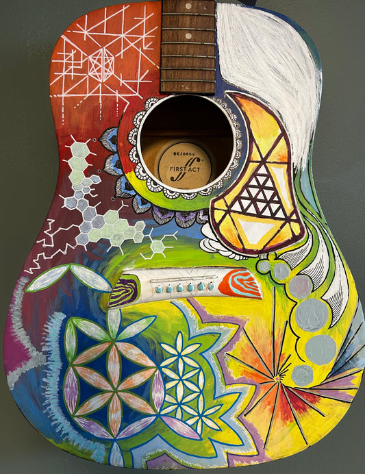 Custom Painted Acoustic by JamHeadFace - The Guitar Shop PGH