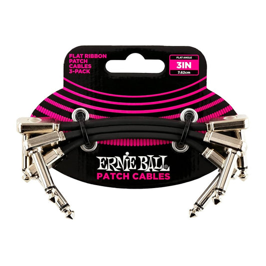 Ernie Ball P06220 3in Patch Cable 3-Pack - The Guitar Shop PGH