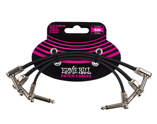 Ernie Ball P06221 6in Patch Cable 3-Pack - The Guitar Shop PGH