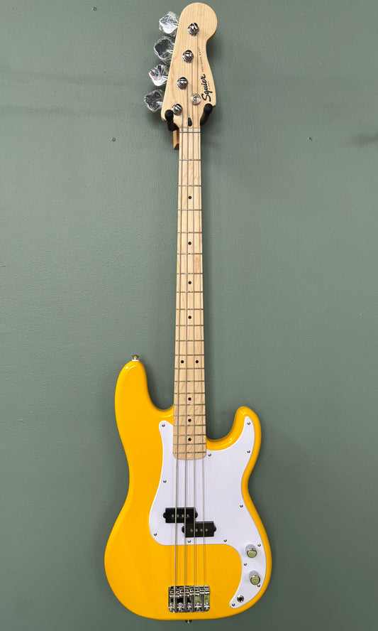 Used Squier FSR Sonic Series Precision Bass Graffiti Yellow