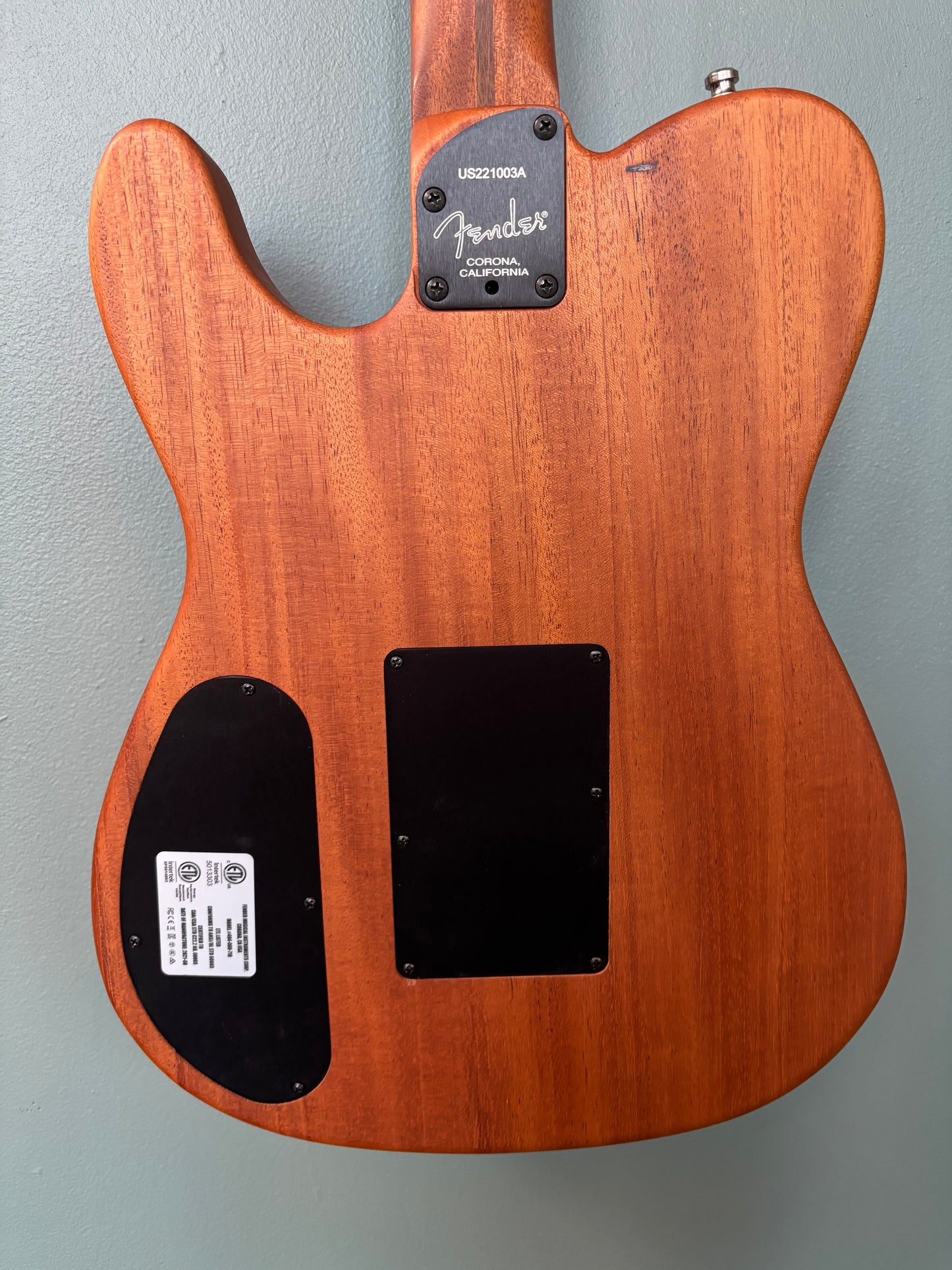 Used Fender USA Acoustasonic Telecaster Paisley Pink