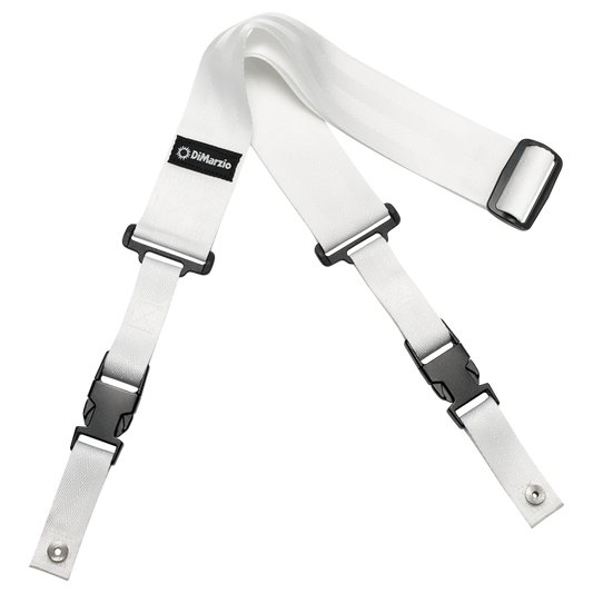 DiMarzio DD2200N 2 inch Nylon ClipLock Guitar Strap - White - The Guitar Shop PGH