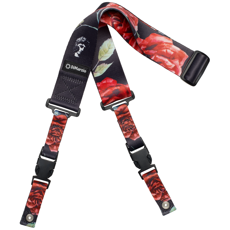 DiMarzio DD2246 Black Floral Muse Black ClipLock Guitar Strap - Black by DIMARZIO