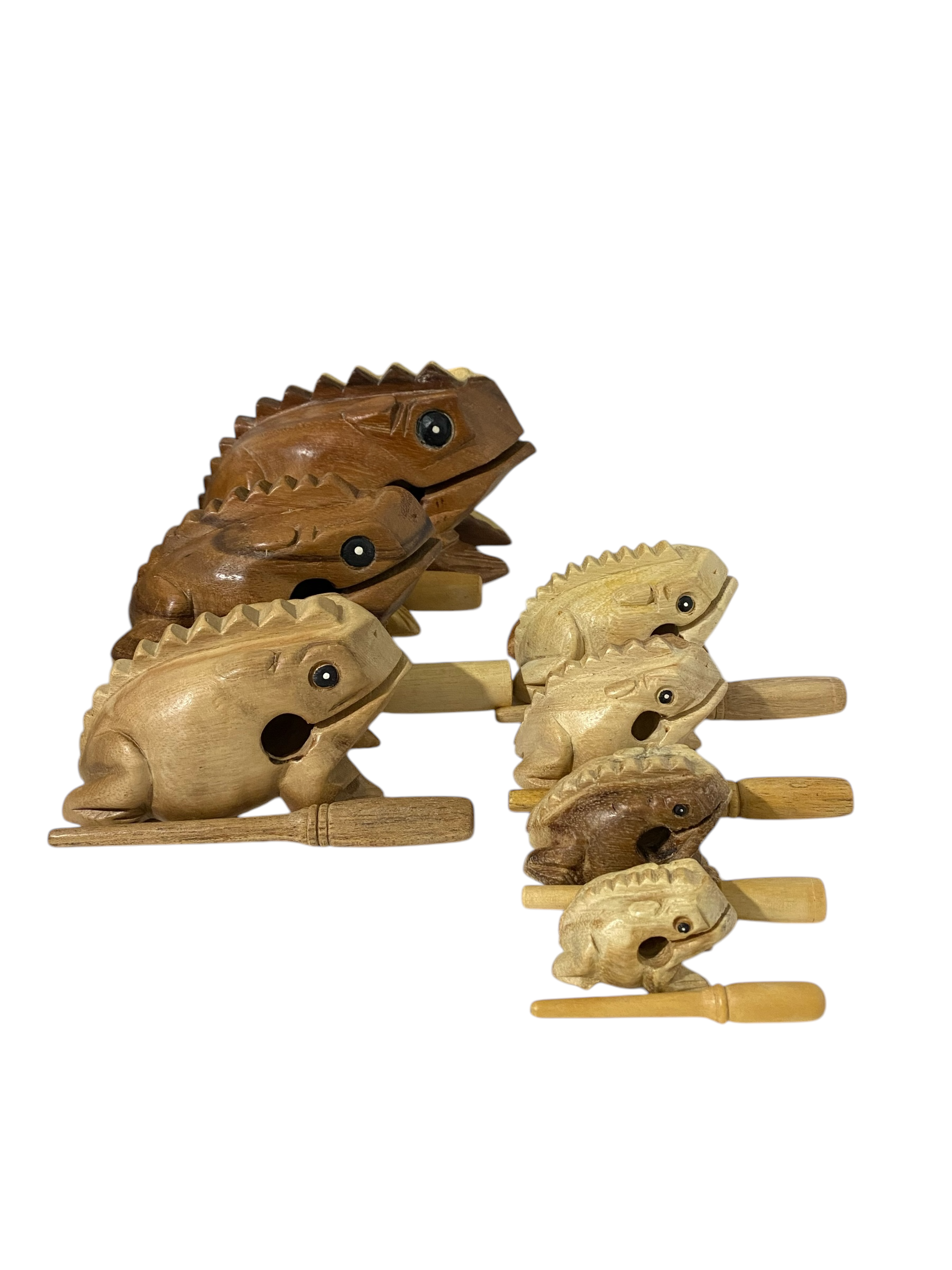1.5" Wooden Musical Frog - Natural (Percussion Instrument)