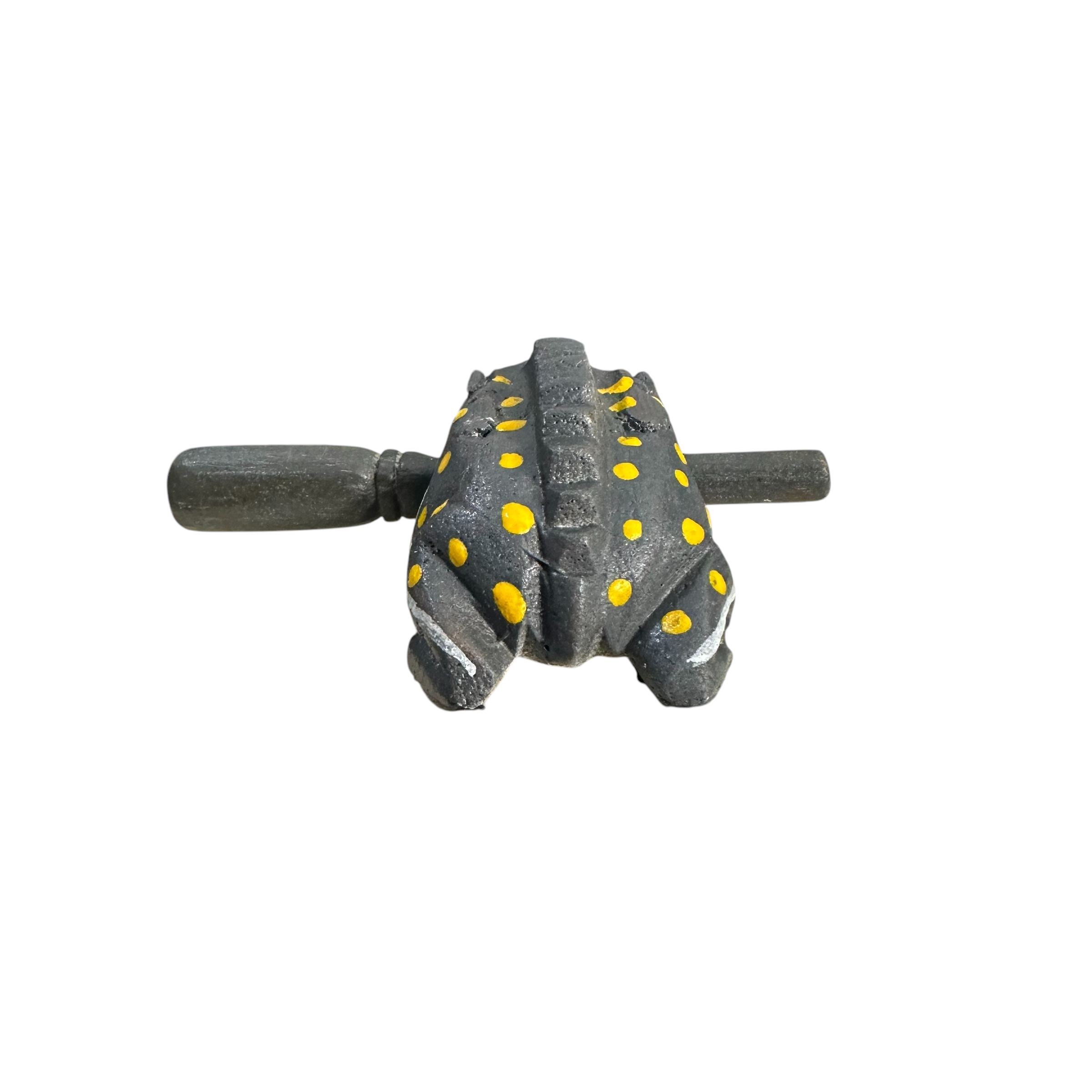 1.5" Wooden Musical Frog - Gray Design (Percussion Instrument)