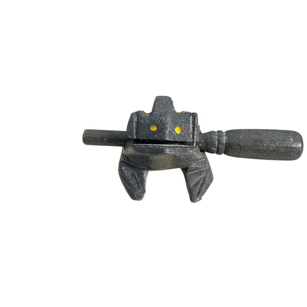 1.5" Wooden Musical Frog - Gray Design (Percussion Instrument)