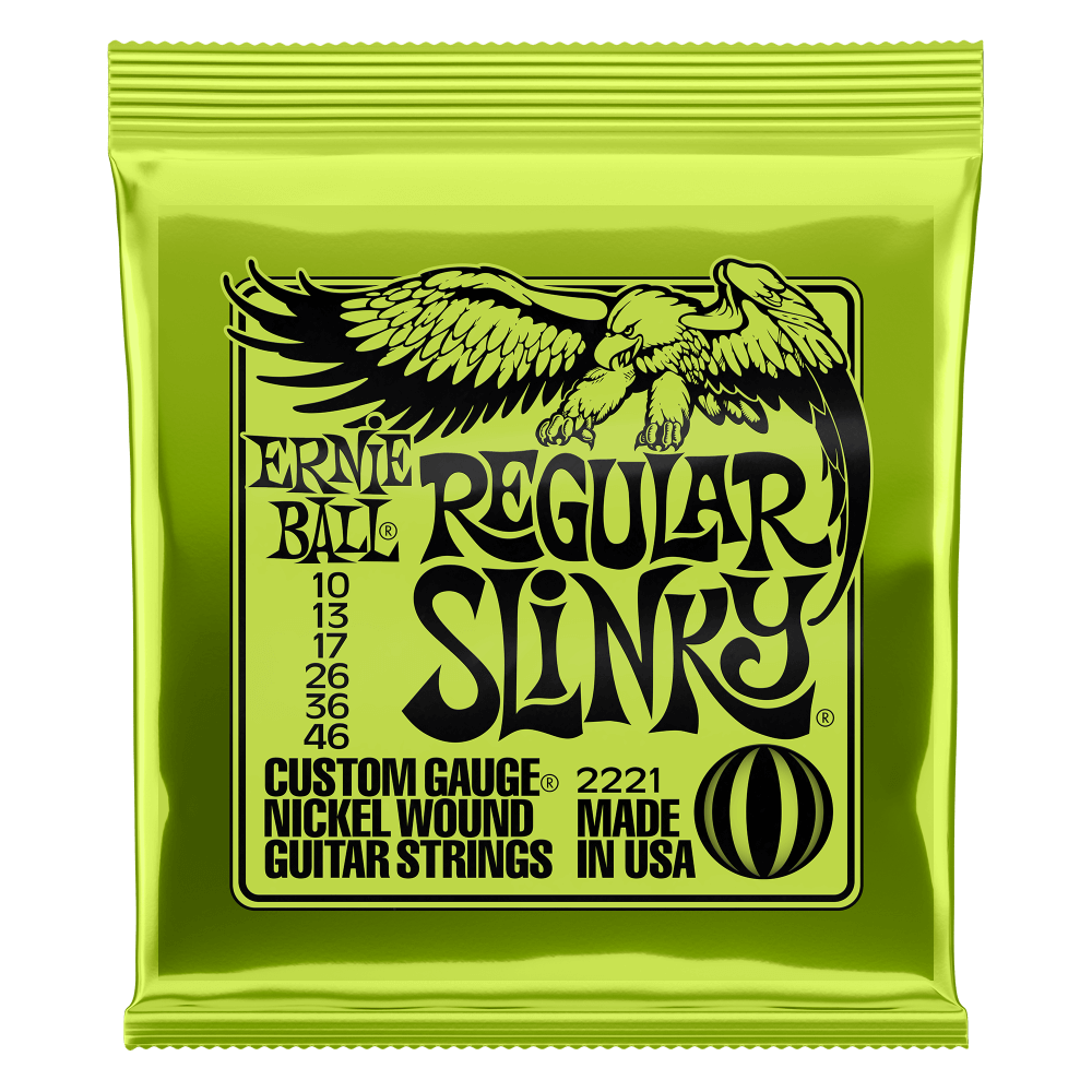 Ernie Ball 2221 Regular Slinky Electric Guitar Strings - .010-.046 by Ernie Ball