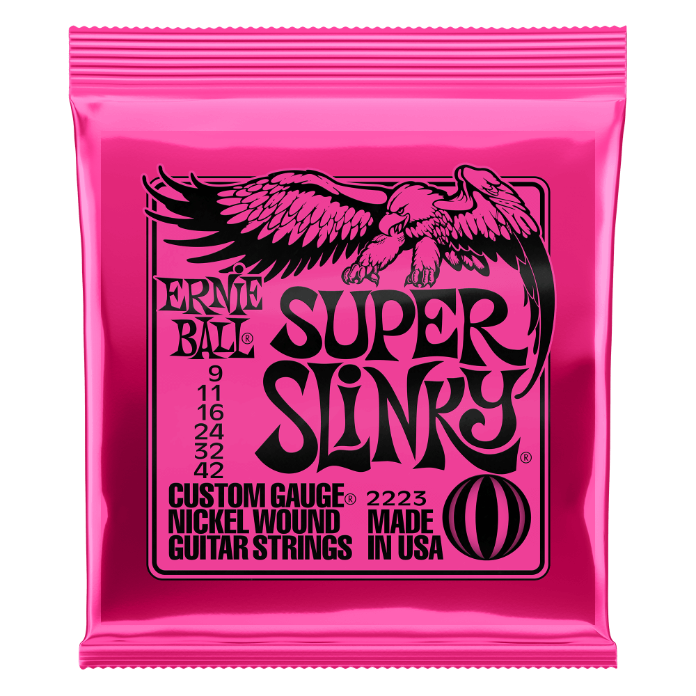 Ernie Ball 2223 Super Slinky Electric Guitar Strings - .009-.042 by Ernie Ball