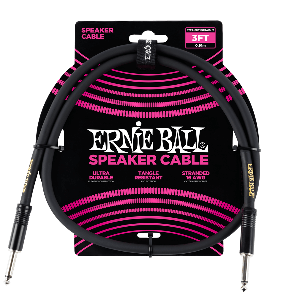 Ernie Ball P06072 Speaker Cable 6 foot - Black by Ernie Ball