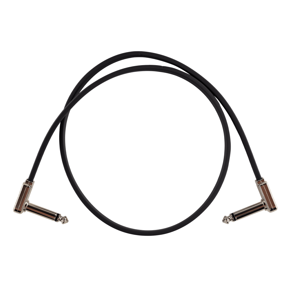 Ernie Ball P06228 Single Flat Ribbon Pedalboard Patch Cable Right Angle 24 inch - Black by Ernie Ball