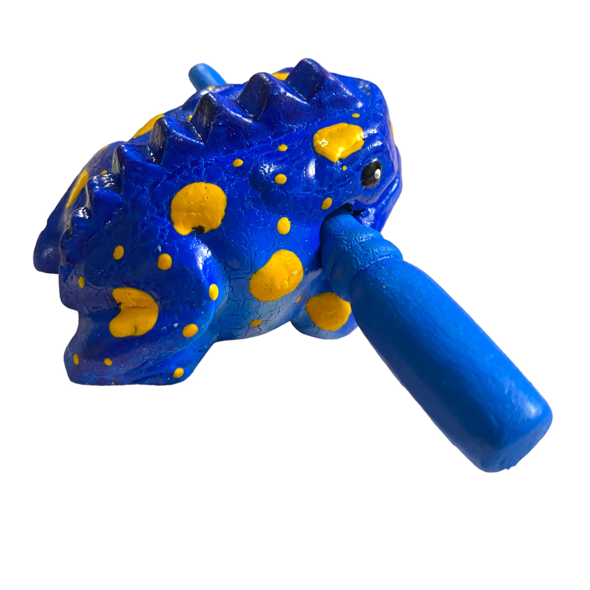 1.5" Wooden Musical Frog - Sea Design (Percussion Instrument)