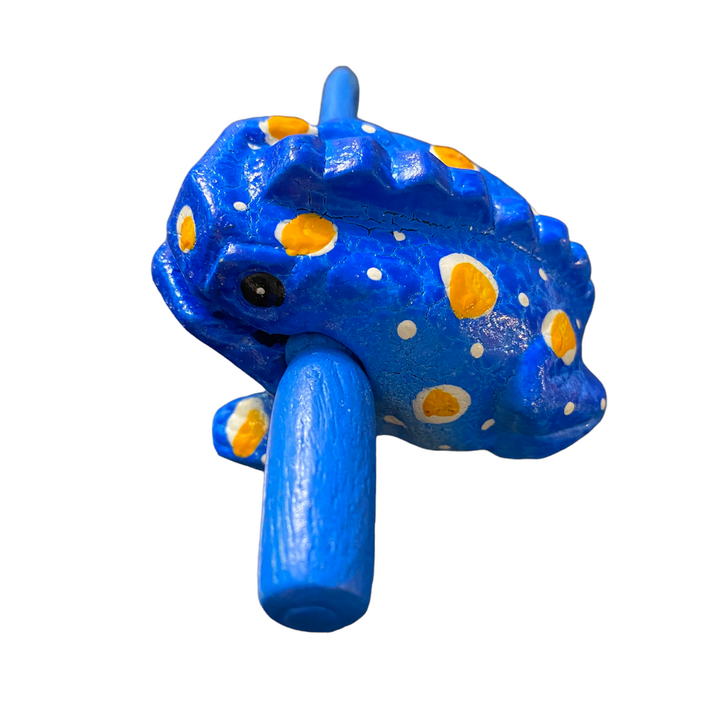1.5" Wooden Musical Frog - Winter Design (Percussion Instrument)