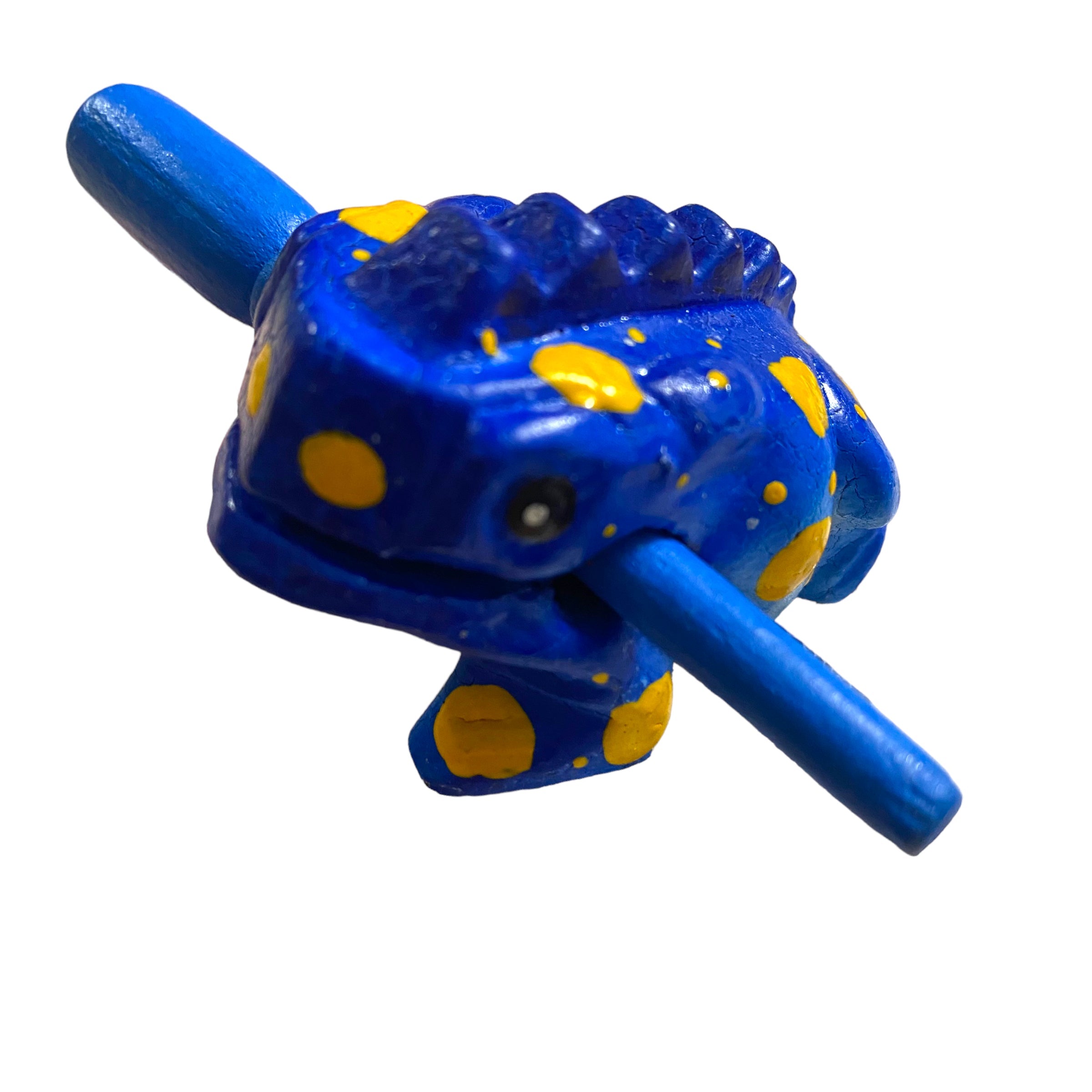 1.5" Wooden Musical Frog - Sea Design (Percussion Instrument)
