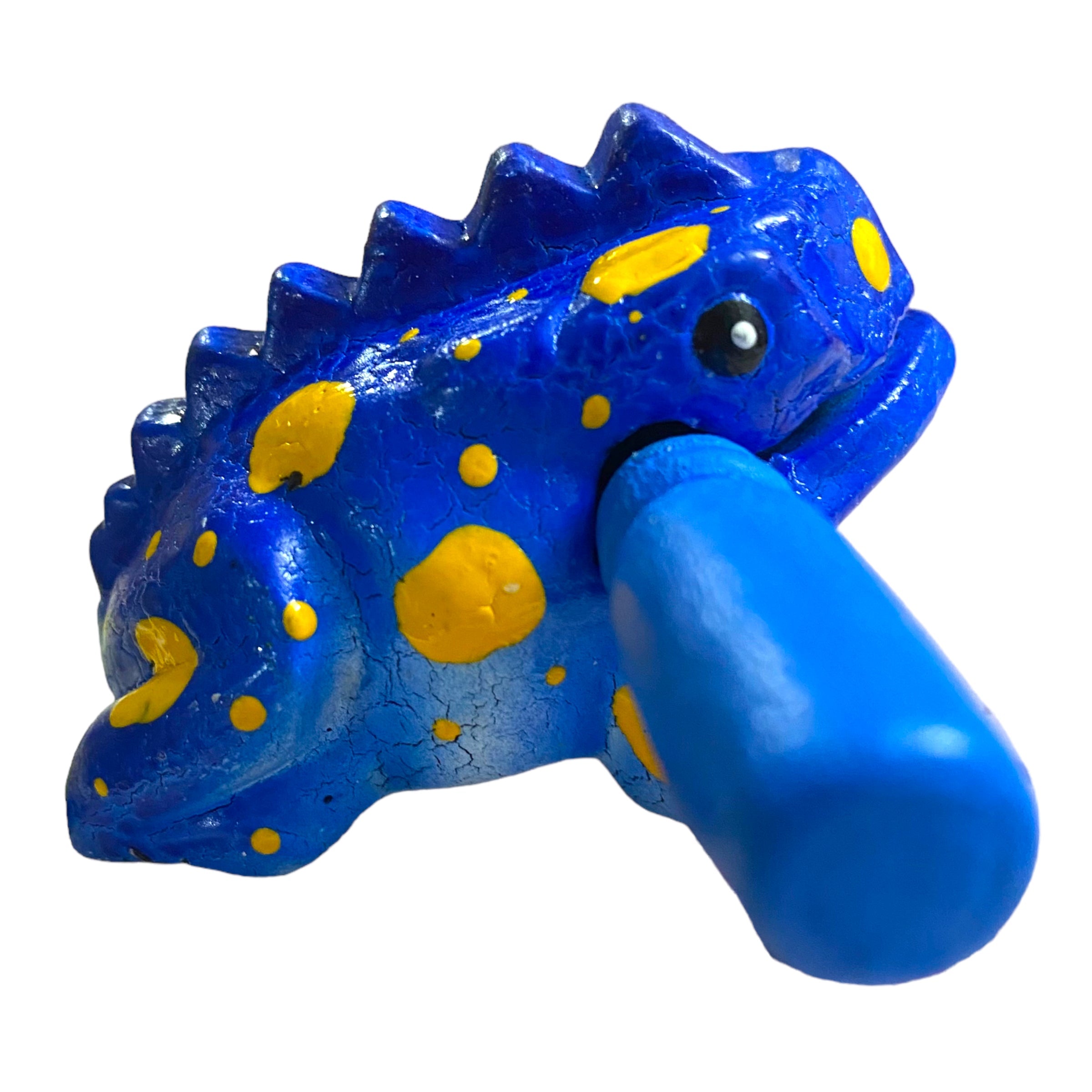 1.5" Wooden Musical Frog - Sea Design (Percussion Instrument)