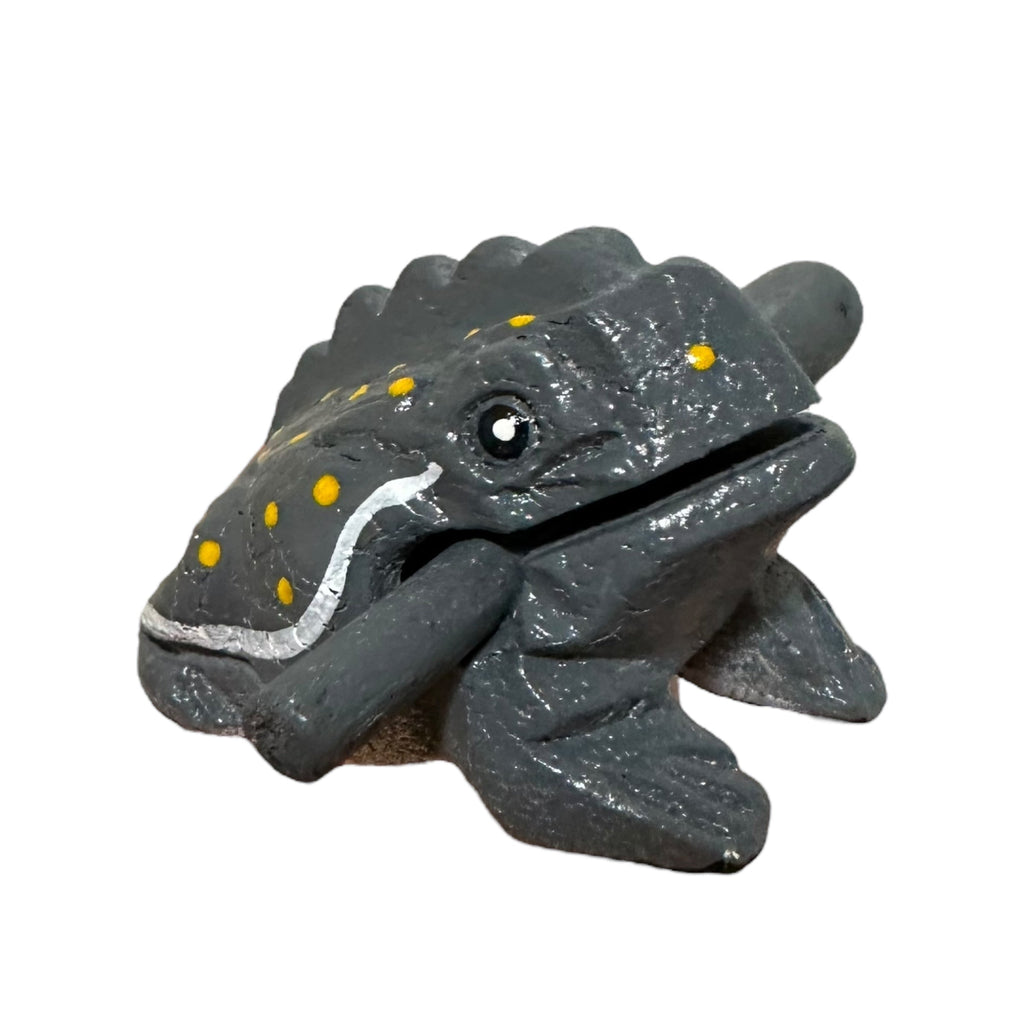 1.5" Wooden Musical Frog - Gray Design (Percussion Instrument)