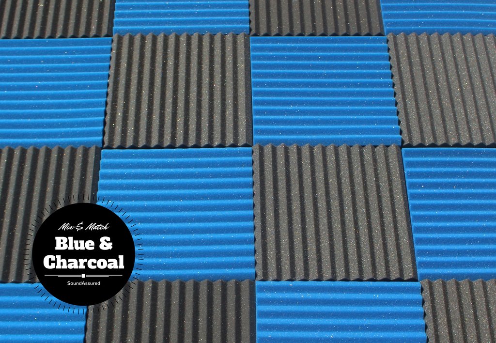 1 Inch Acoustic Foam Wedge Style Panels - 13 Color Options