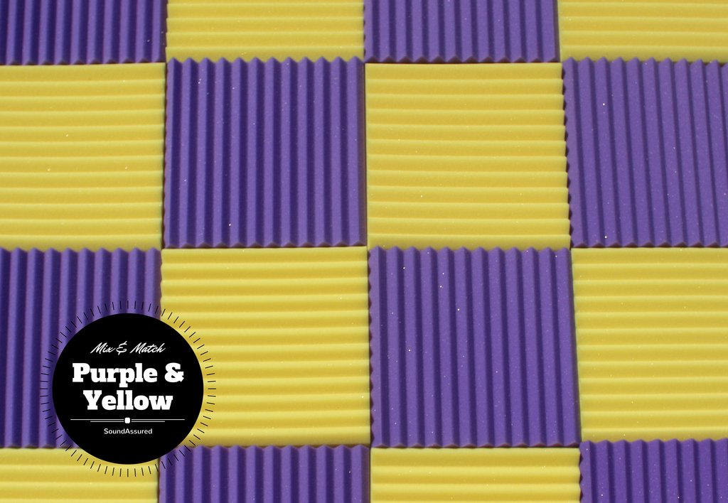 1 Inch Acoustic Foam Wedge Style Panels - 13 Color Options