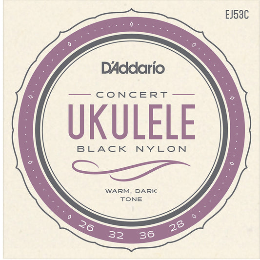 D’Addario EJ53C Black Nylon Concert Ukulele Strings