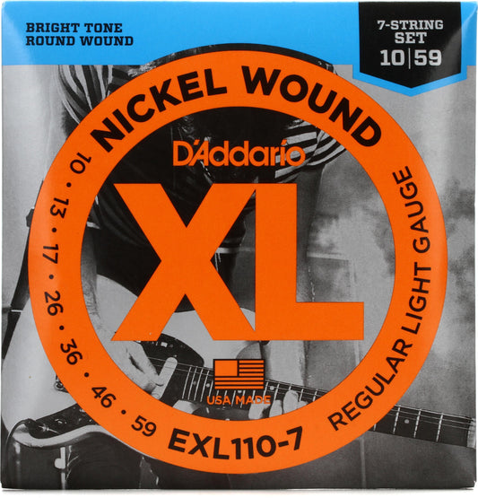 D'ADDARIO EXL110-7 10/56 Regular Light Electric Guitar 7-String