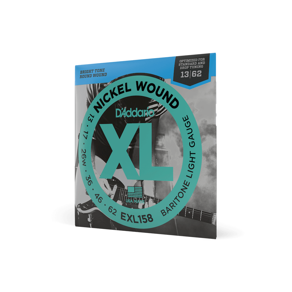 D'Addario EXL158 Nickel Wound Electric Guitar Strings, Baritone Light, 13-62 by D'Addario