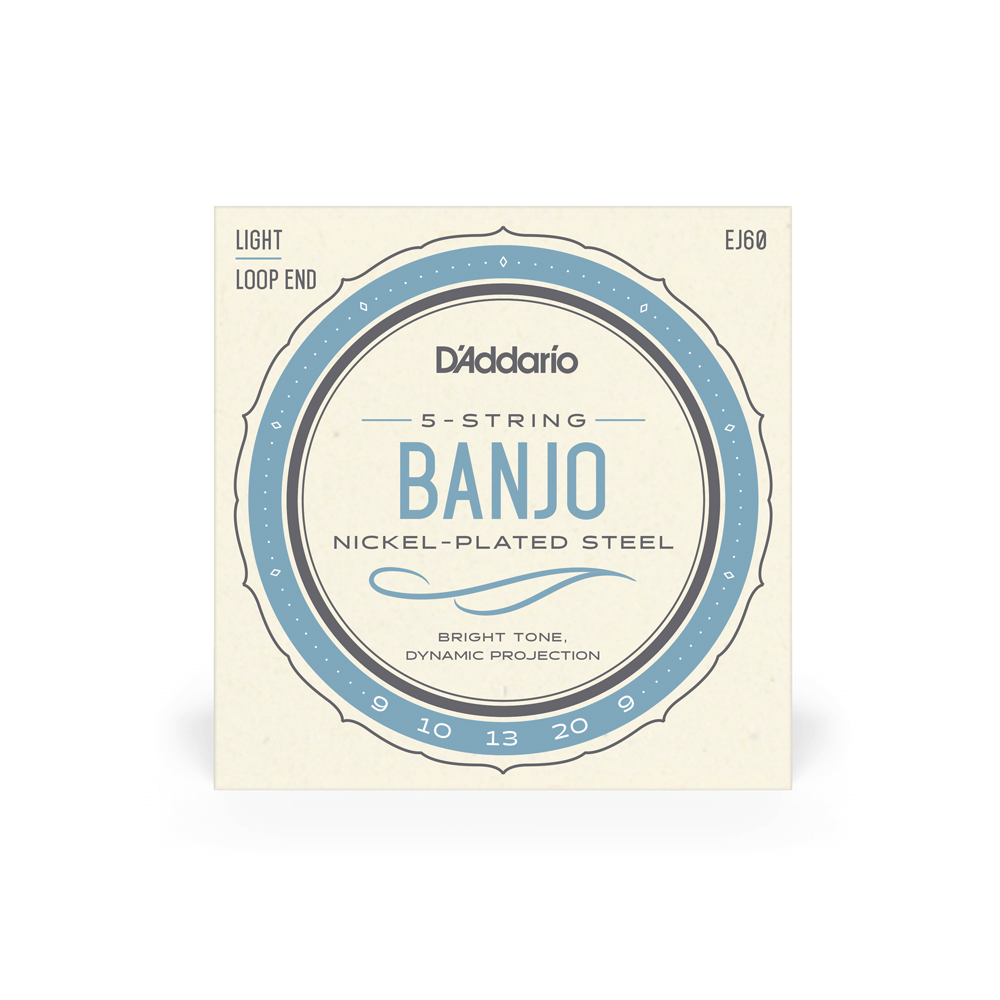 D'Addario EJS60 5-String Banjo Strings, Stainless Steel, Light, 10-20 by D'Addario