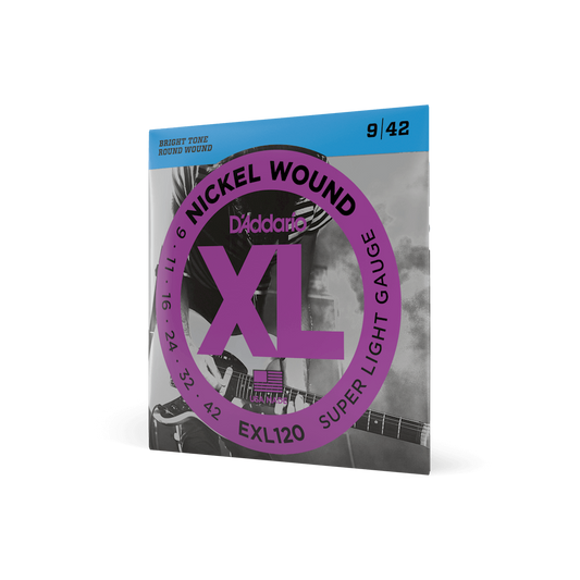 D'Addario EXL120 XL Electric Guitar Strings - .009-.042 Super Light - The Guitar Shop PGH