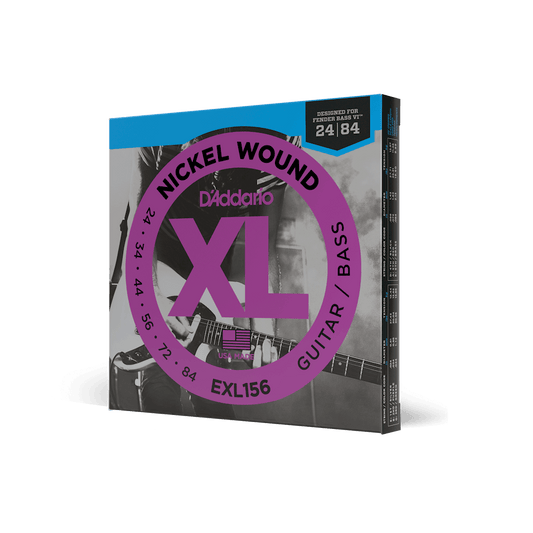D'Addario EXL156 XL Nickel Wound Bass VI Guitar Strings - .024-.084 - The Guitar Shop PGH