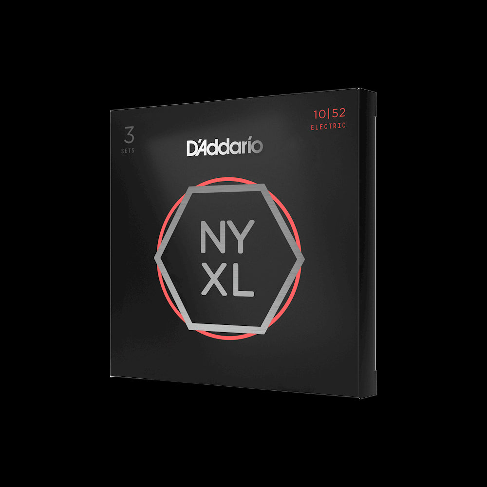 D'Addario NYXL1052 Nickel Wound Electric Guitar Strings, Light Top / Heavy Bottom, 10-52 by D'Addario