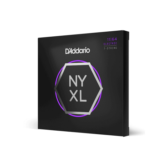 D'Addario NYXL1164 NYXL Nickel Wound Electric Guitar Strings -.011-.064 Regular Light, 7-string - The Guitar Shop PGH